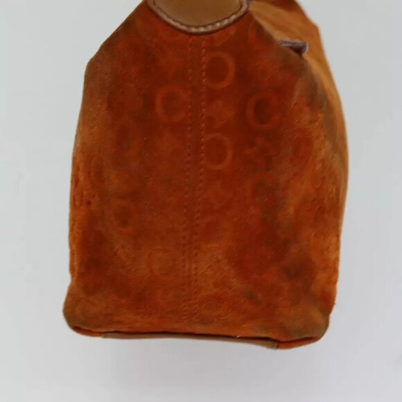 CELINE C Macadam Canvas Shoulder Bag Orange Auth - Picture 3 of 7